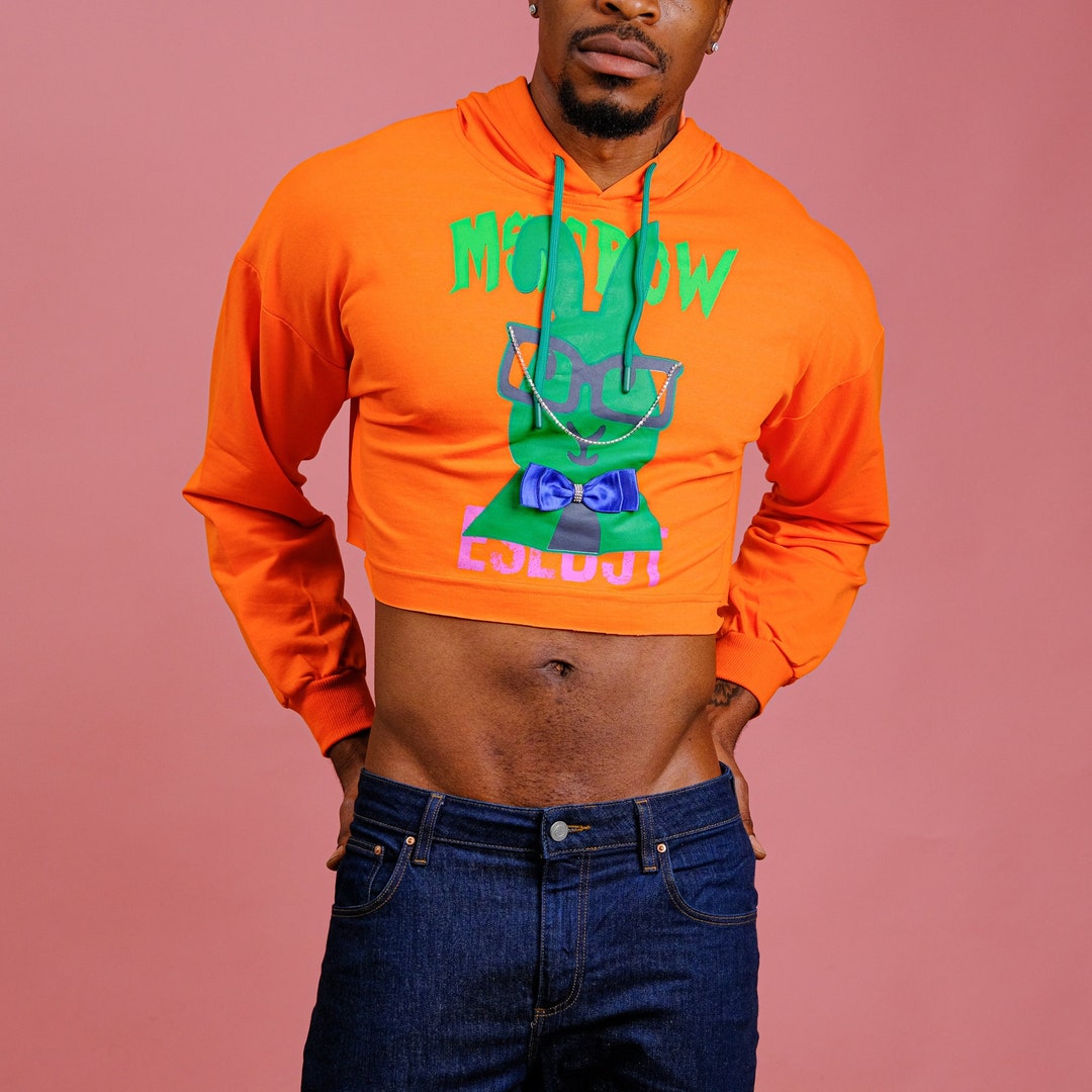 トップス DEPT CROPPED SWEAT TOP / Orange Crop Sweatshirt Orange – Destination Haway