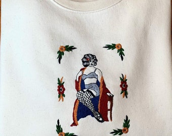 Felpa con ricamo | Etsy Italia