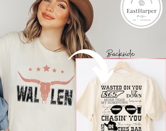 Vintage Pink Wallen Western Shirt, Country Music Shirt, Shirt for Her, Cowboy shirt, Vintage Shirt, Concert Shirt, Retro Wallen Shirt
