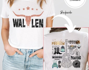 Vintage Pink Wallen Flowy Crop Top, Wallen Copped Top, Camisa de música country, Camisa para ella, Camisa de vaquero, Camisa vintage, Camisa de concierto