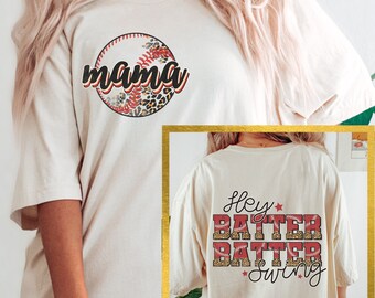 Hey Batter Batter Swing Shirt, Baseball retrò, Baseball Game Tee, Ballpark Shirt, Baseball Mom Shirt, Baseball Season Tee, Regalo per la mamma