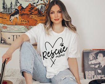 Rescue Dog Mama Shirt, Rescue Dog Mom Shirt, Rescue Dog Shirt, Dog Mom shirt, Mothers Day shirt, Dog Mom Gift