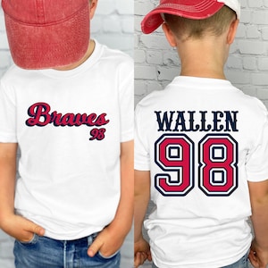 Youth Wallen Braves 98 Shirt, Country Music Shirt,  Country Concert Shirt, Kids Wallen Shirts