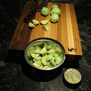 Edge Grain Cutting Board with Bowls
