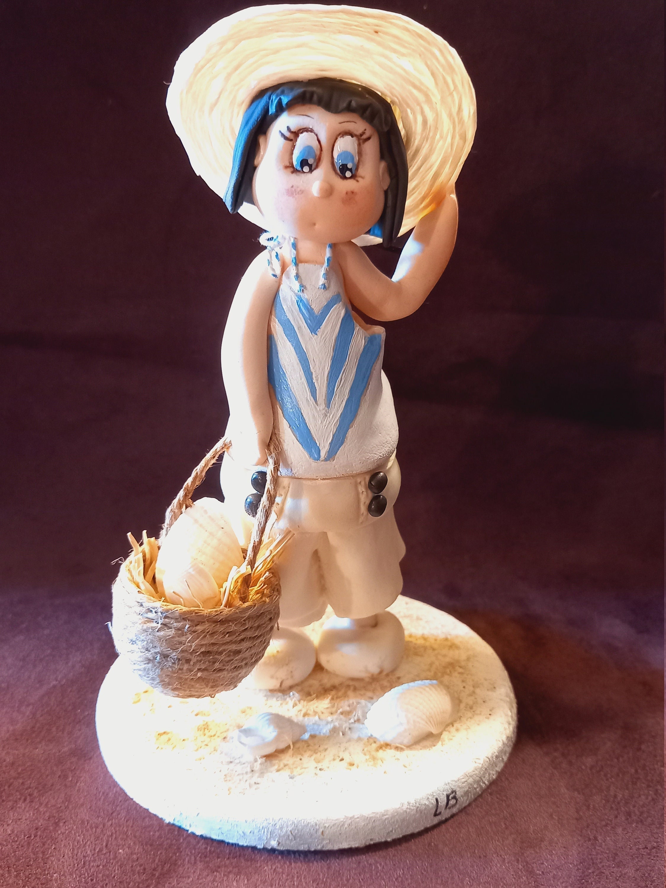 Figurine, Personnage Cadeau Noel, Anniversaire, Decoration, Chambre Fete Enfant, Mer, Coquillage, Pe