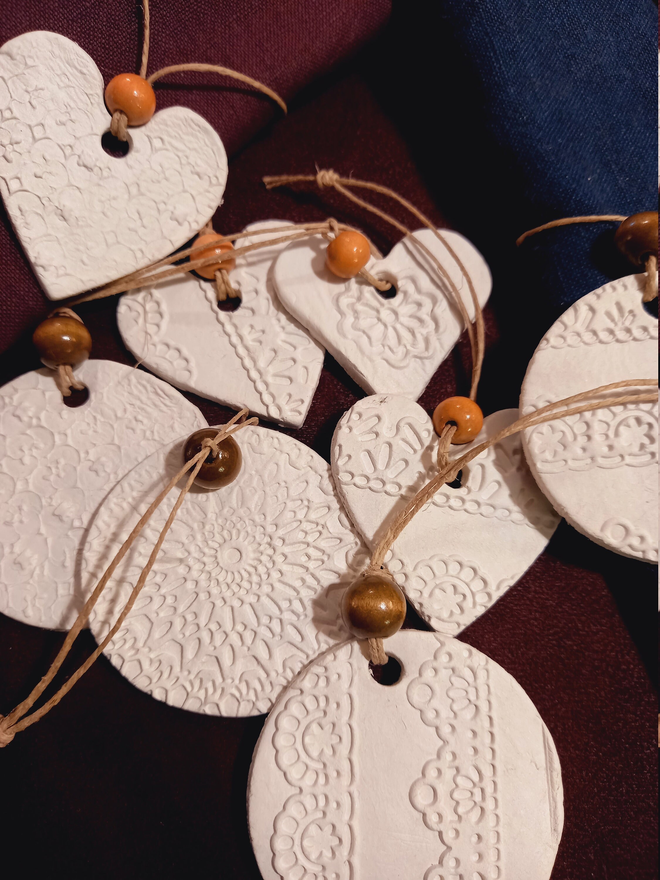 Lot de 16 Décoration Noël, Cadeau, Murale Sapin, Animaux, Dentelle, Coeur à Accrocher, Cadeau Fête D