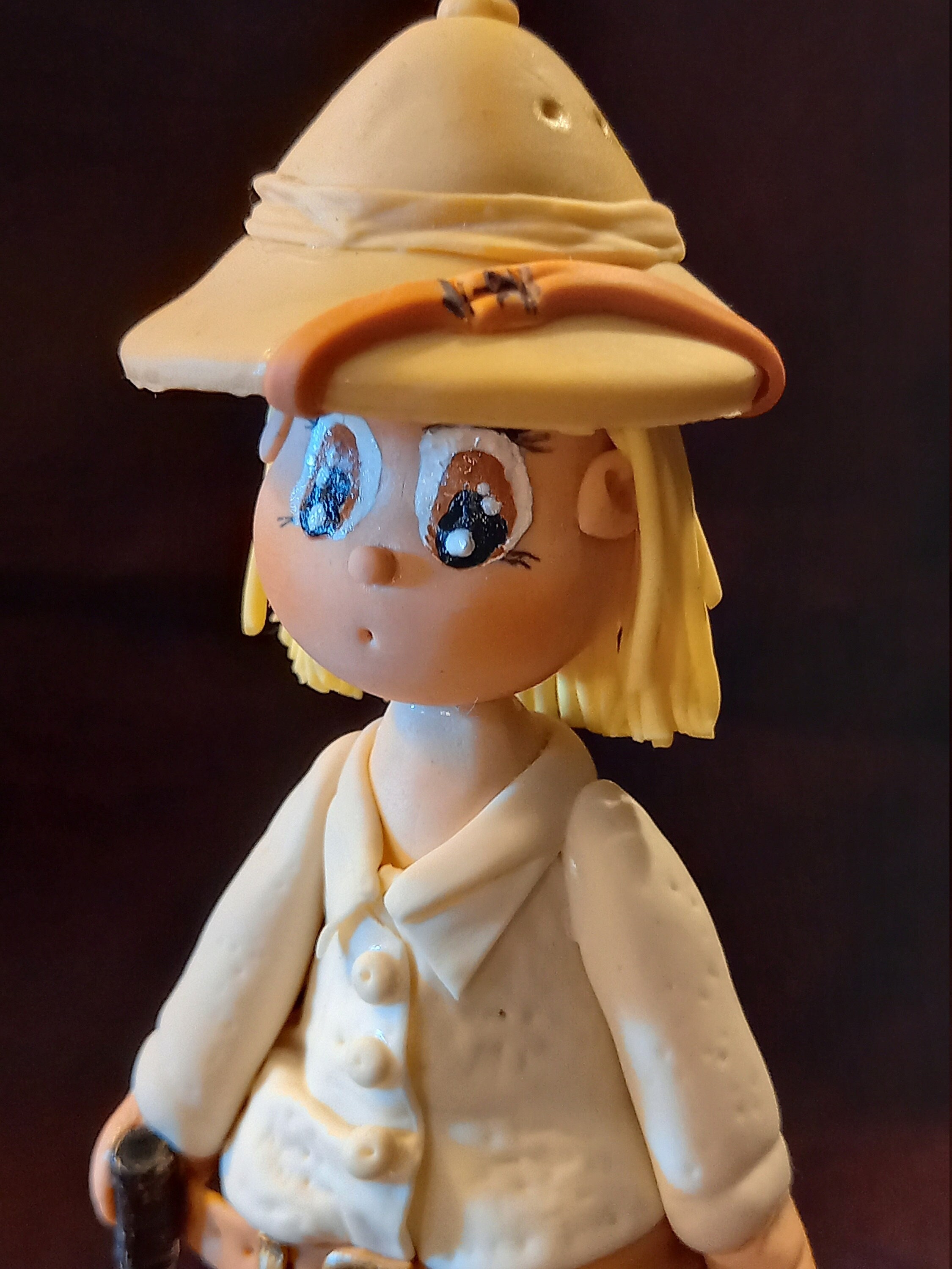 Figurine Personnage Cadeau Enfant Décoration Animaux Humour Porcelaine Froide Pièce Unique Fait Main