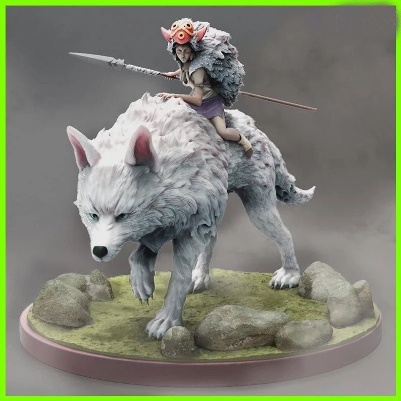 Princess Mononoke beutiful STL File 3D Print image 1