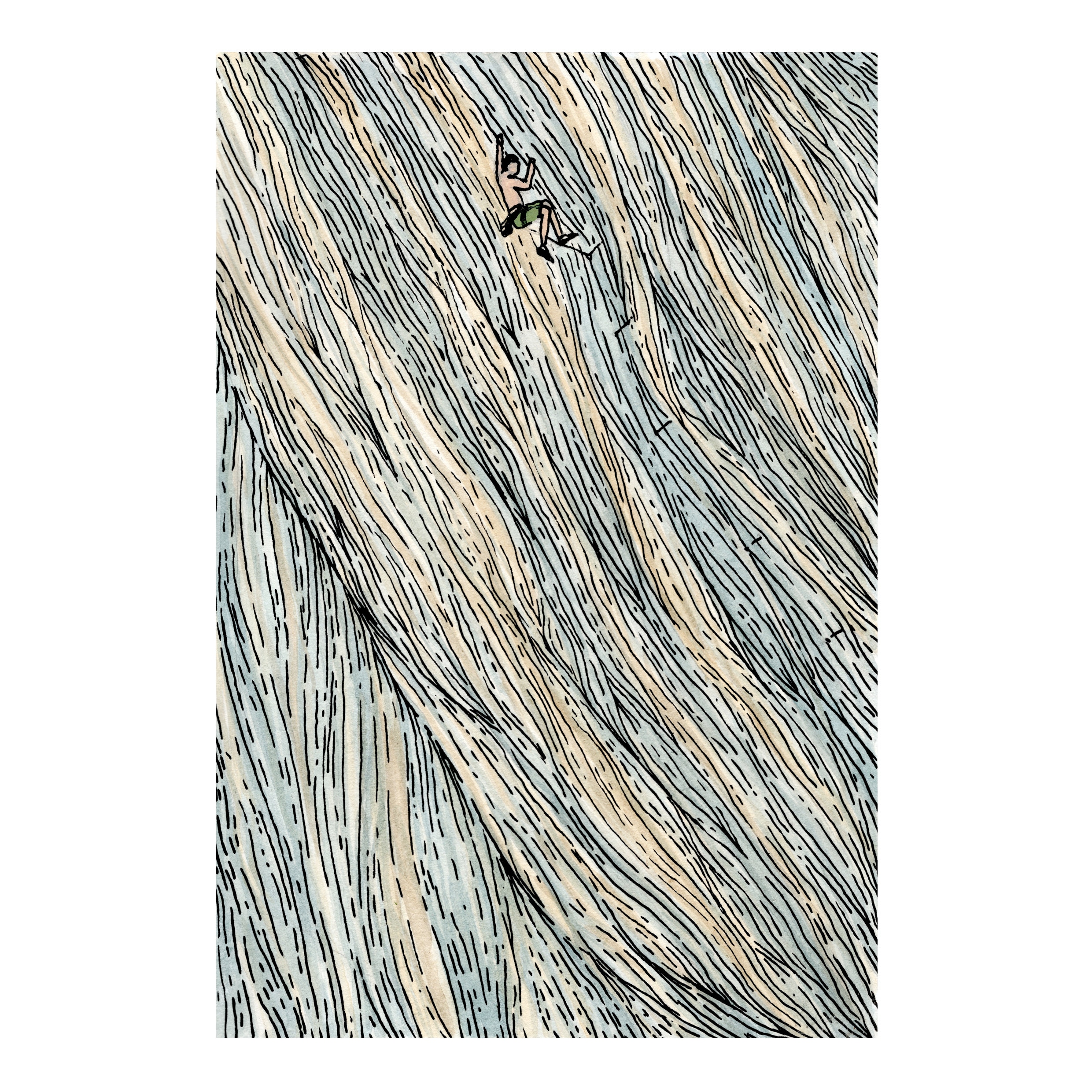 Climbing Print Gift For Climber Rock Climbing Drawing - Etsy