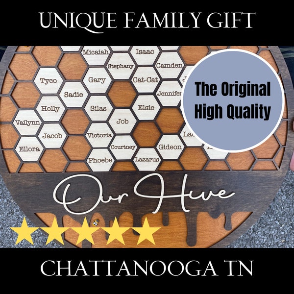 Bee Hive Family Tree. Bee...utiful! Special gift for Mom, Grandma, anyone bee friendly.  AA51-1 Chattanooga TN