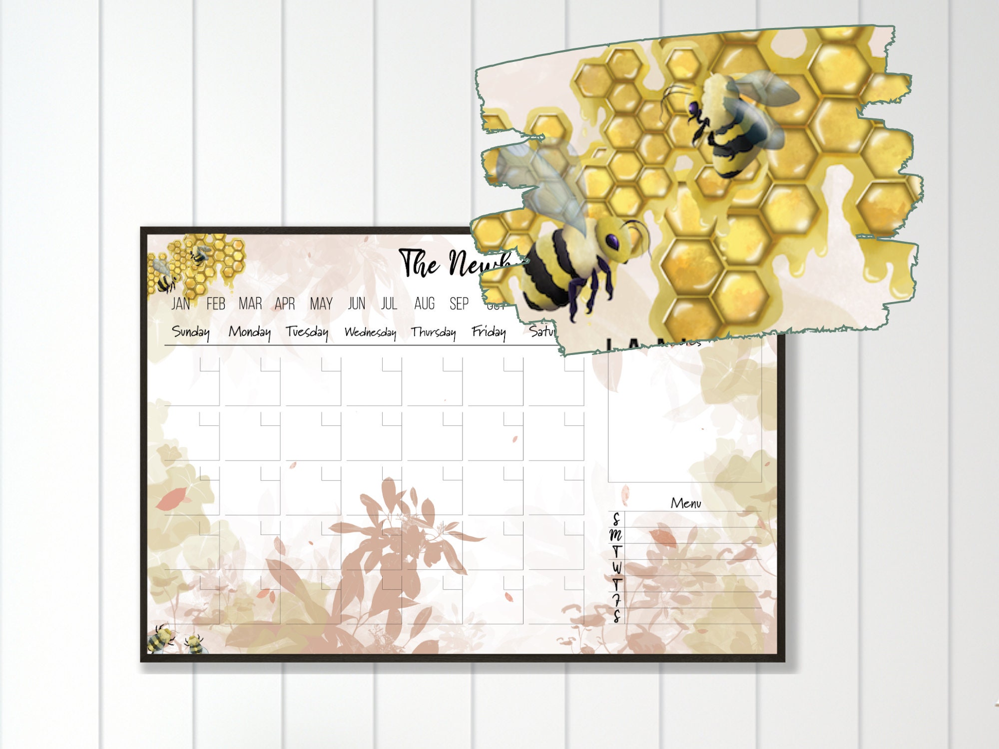 Printable Bee Hive Calender