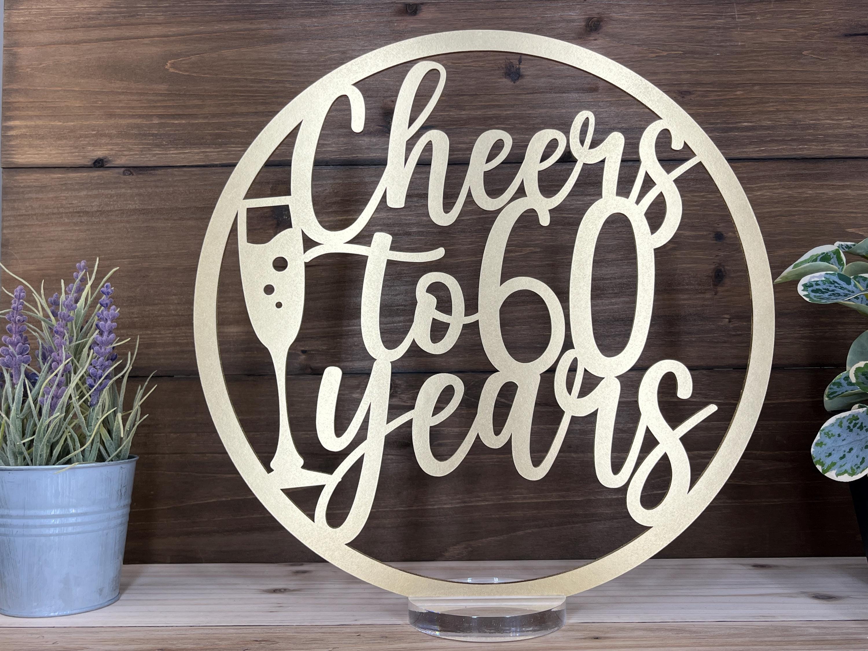 60th Wedding Anniversary Centerpiece Sticks - Diamond Theme Party Decorations