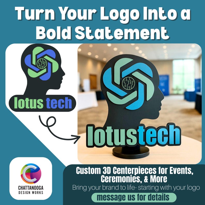 a flyer for a tech conference with a picture of a person's head and