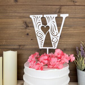 Initial Cake Topper, A-Z Letters Birthday or Wedding Celebration, Monogram Cake Charm, Event Party Decoration, Bridal Shower Keepsake Gift