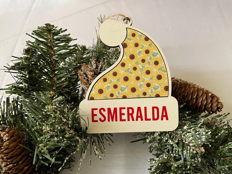 Fun Dinosaur Santa Hat for Him or Her Ornament Gift, Personalized Santa