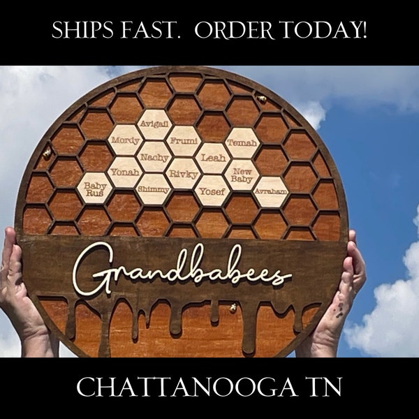 Bee Hive Family Tree. Bee...utiful! A special gift for Mom, Grandma, or anyone bee friendly. Unique Family Name Sign AA51-1 Chattanooga TN