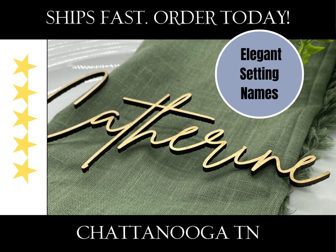 Setting Name Place Setting Names for Wedding Party Formal Dinner Elegant Custom ...