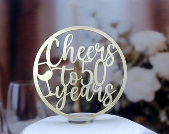 50th Birthday Table Centerpiece:, 60th, 70th Any Year Acrylic Sign CP2301a1