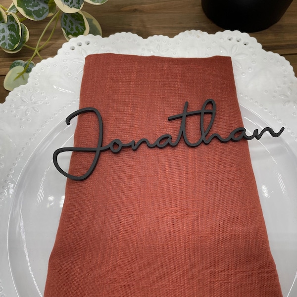 Personalized Acrylic Name Tags: Wedding & Birthday Place Cards