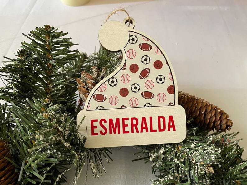 Fun Dinosaur Santa Hat for Him or Her Ornament Gift, Personalized Santa