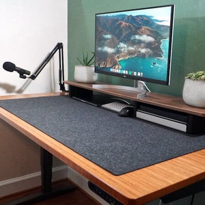 Office Desk Mat | Various size | Wool Felt | Three colours available