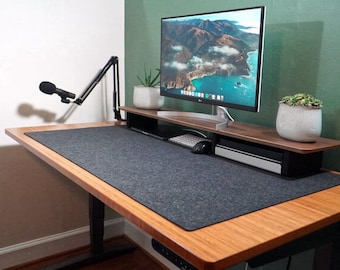 Office Desk Mat | Various size | Wool Felt | Three colours available