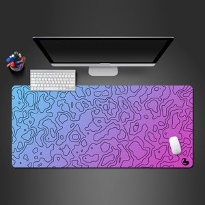 Iridescent Topography Desk Mat | Various sizes | Mouse Pad | Minimalistic design