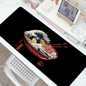 Great Ramen Wave Desk Mat | Different  Sizes | Mouse Pad | Gaming Mouse Mat