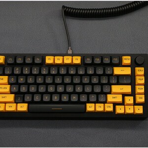 Black and Gold Keycaps CSA Profile PBT Plastic 149 Keycaps set image 2