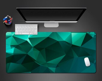 Green Abstract Desk Mat | Various sizes | Mouse Pad | Minimalistic design