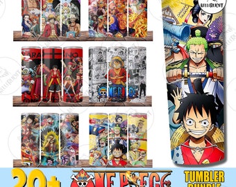 20+ One Piece Tumbler Png, design digitale di bicchieri di personaggi del film, design di Rufy Skinny Tumbler da 20 once, download istantaneo