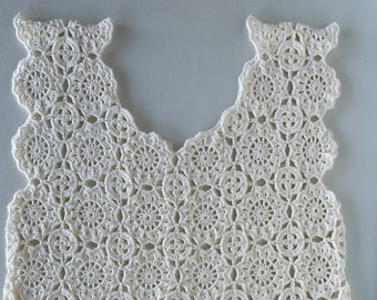 White Handmade Crochet Top (XS/S)
