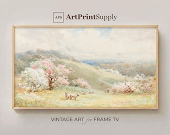 Spring Landscape Watercolor Painting for Samsung Frame TV (Digital Download)