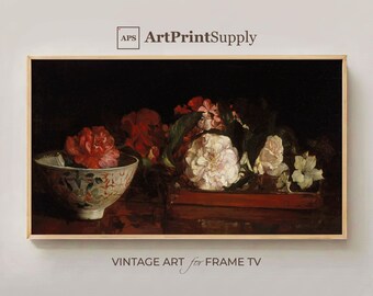 Vintage Roses Still Life: 4K Floral Art for Samsung Frame TV Art (Digital Download)