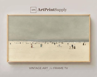 Samsung Frame TV用ヴィンテージビーチペインティング（デジタルダウンロード）