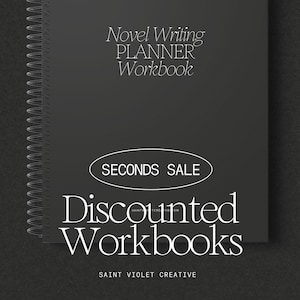 SECONDS SALE! B-Grade Discounted Novel Writing Workbook Planner for Author Planner Plot a Novel Writer Gift Creative Writing Journal Tracker