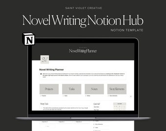 Novel Writing Notion Planner Notion Template for Authors Writers Novel Writing Digital Planner for Author Planner Plot a Novel Book Writer
