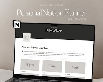 Plantilla de nociones Noción para el TDAH Gestión de proyectos Planificador de nociones Planificador de bienestar de vida digital Planificador de lectura del panel de nociones estéticas