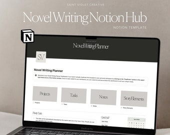 Novel Writing Notion Planner • All-in-One Notion Template for Authors and Writers • Customizable Project Planner for iPad