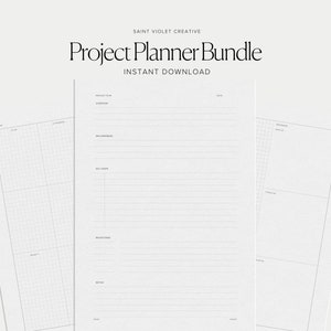 Project Planner Bundle Project Management Template Task Tracker ...