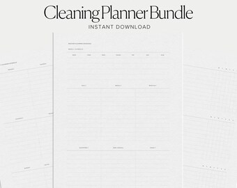 Planificador digital minimalista Planificador de limpieza GoodNotes Lista de verificación de limpieza diaria y semanal Planificador de limpieza para TDAH Lista de verificación imprimible para ordenar