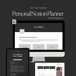 Notion Template ADHD Notion Project Management Notion Planner Digital Life Planner Aesthetic Notion Dashboard Reading Planner