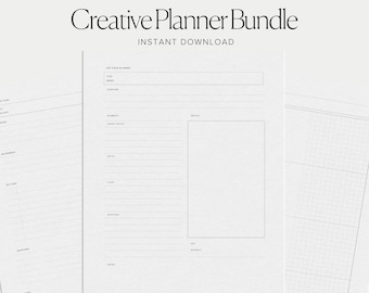 Creative Project Planner for Artists and Designers ADHD Planner Printable Graphic Designer Project Management Studio Planner for Crafters