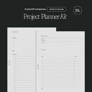 Printable Project Planner Printable To Do List Template for Project Management Tracker Work Planner ADHD Planner Printable Productivity