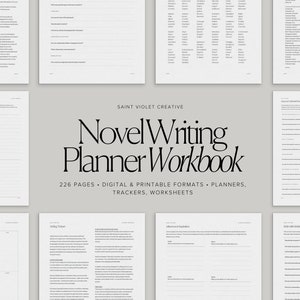 Novel Writing Digital Planner for Author Planner Plot a Novel Writer Gift Printable How to Write Workbook Creative Planner Writing Journal