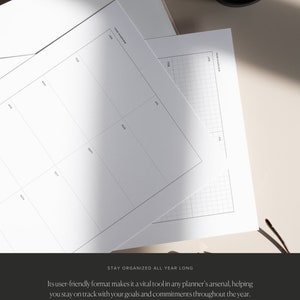 A5 Planner Inserts Annual Planner Bundle Yearly Planner Printable PDF Year-at-a-Glance ADHD Planner Refillable