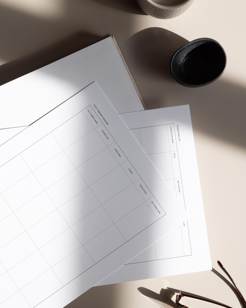 Printable Writing Digital Planner for Author Planner Plot a Novel