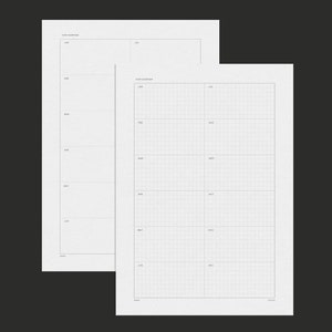 Perpetual Calendar Annual Planner Bundle Year-at-a-Glance Printable A5 Inserts ADHD Planner Yearly Planner