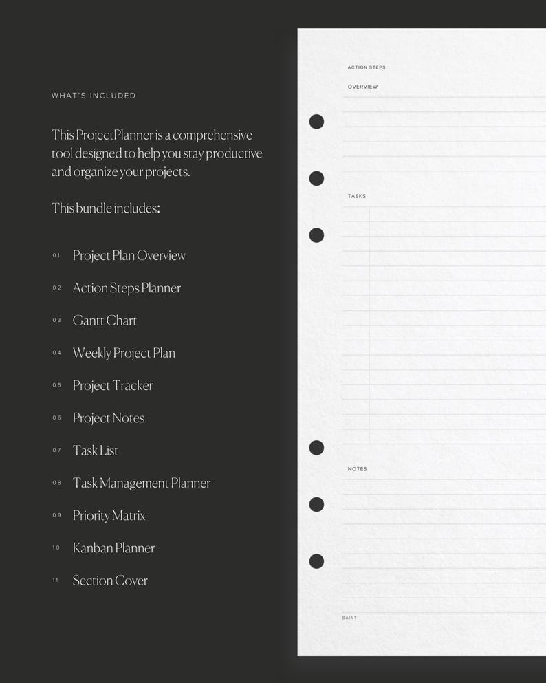 Project Planner Bundle Project Management Template Task Tracker ...