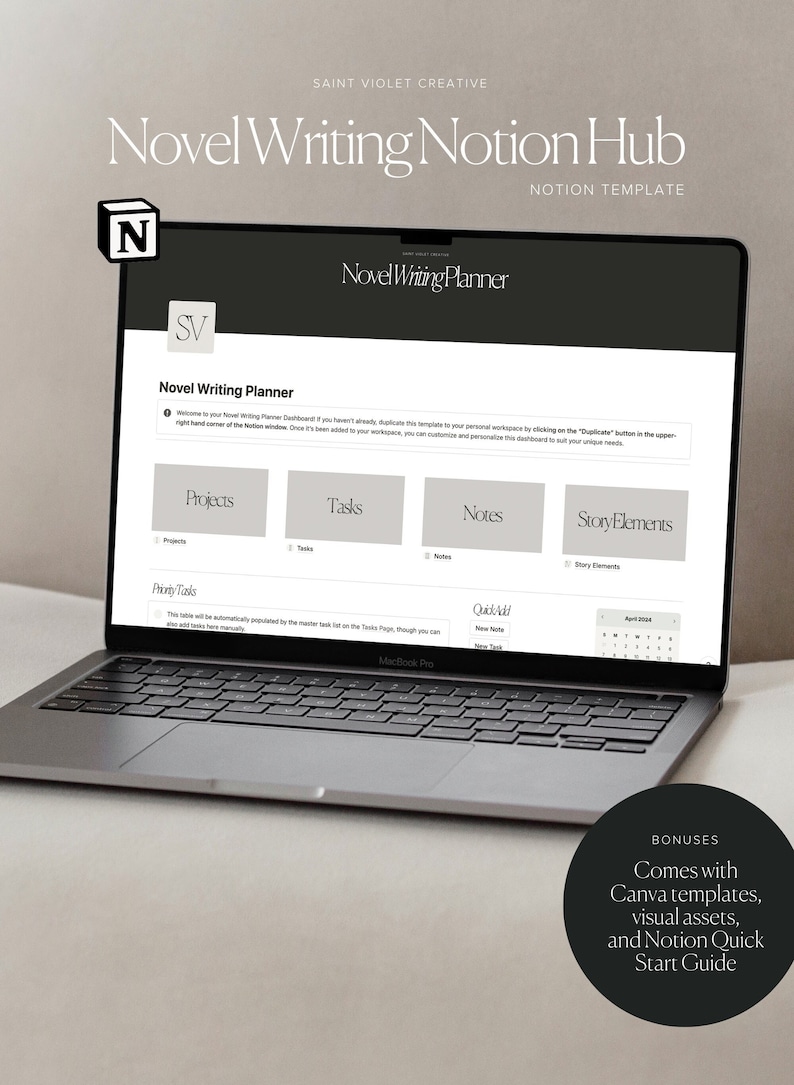 Novel Writing Notion Planner • All-in-one Notion Template for Authors ...
